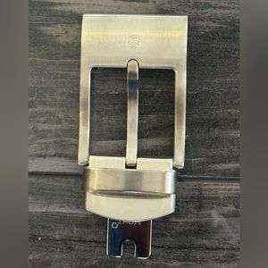 Montblanc brushed silver belt buckle. New